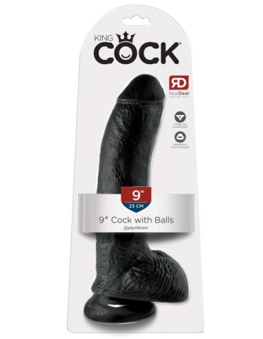 KC 9" Cock with Balls Dark