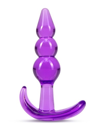 B YOURS TRIPLE BEAD ANAL PLUG PURPLE