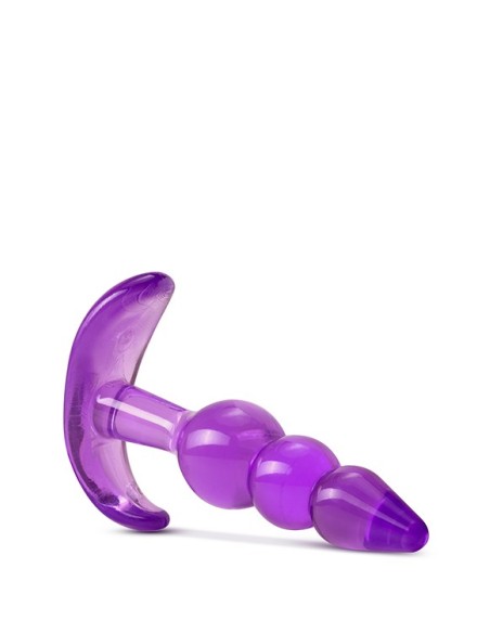 B YOURS TRIPLE BEAD ANAL PLUG PURPLE