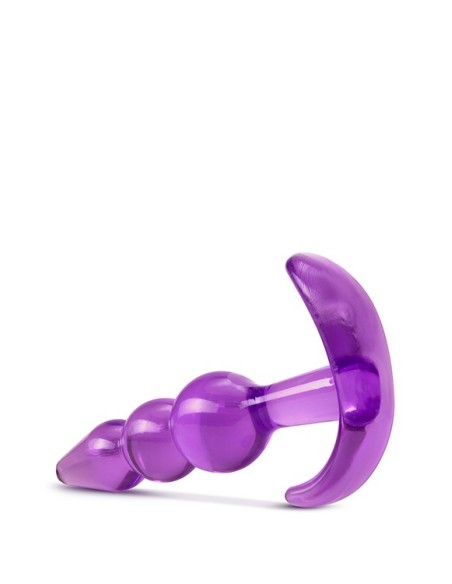 B YOURS TRIPLE BEAD ANAL PLUG PURPLE