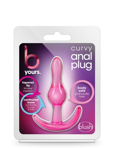 B YOURS CURVY ANAL PLUG PINK