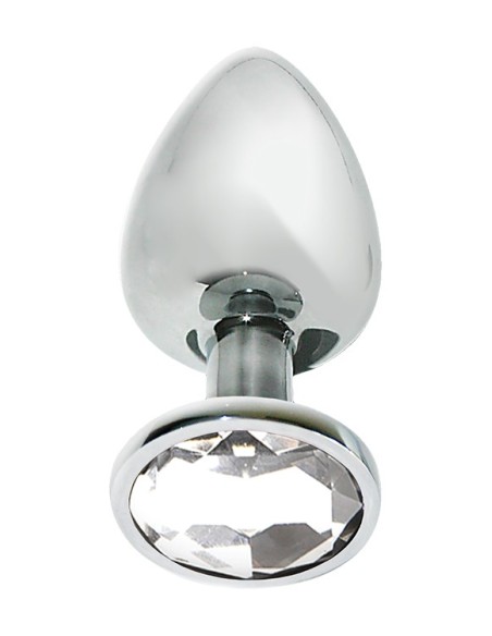 MAI No.74 METAL PLUG WITH STONE L SILVER