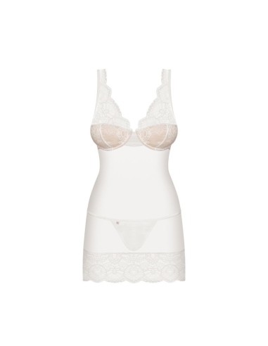 853-CHE-2 chemise & thong white