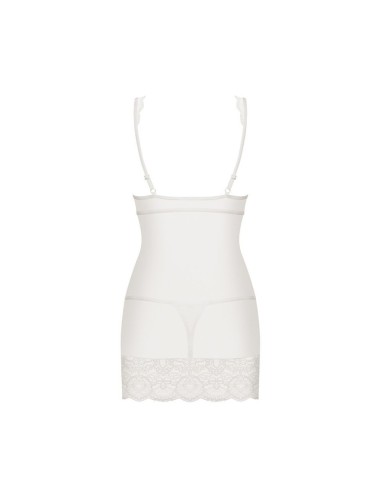 853-CHE-2 chemise & thong white