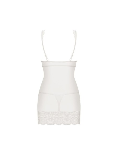 853-CHE-2 chemise & thong white