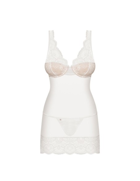 853-CHE-2 chemise & thong white