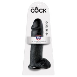 King Cock 12 inch Balls Black acquista online su Porky's Store