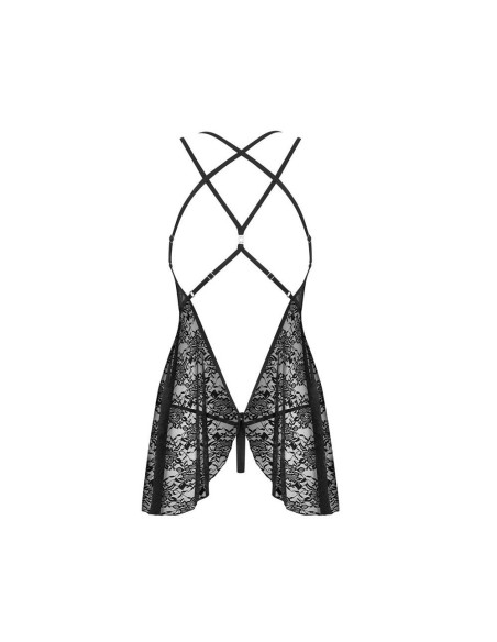 860-BAB-1 babydoll & thong black