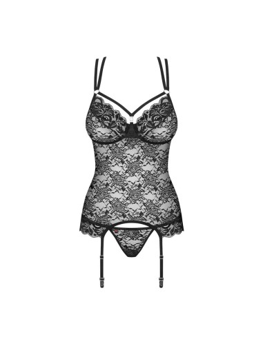 860-BAB-1 corset & thong black