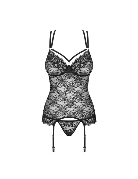 860-BAB-1 corset & thong black