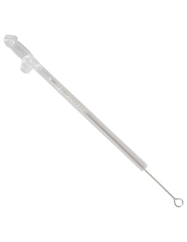 Glass Drinking Straw Willy x 4