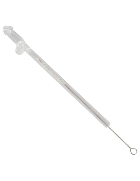 Glass Drinking Straw Willy x 4