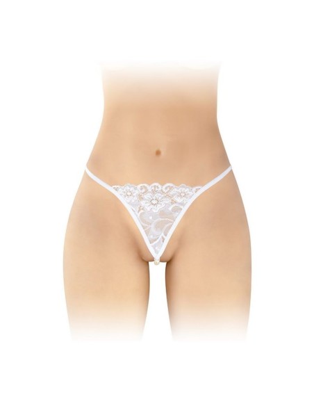 STRING BLANC ET PERLES VENUSINA FASHION