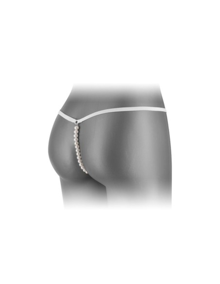 STRING BLANC ET PERLES VENUSINA FASHION
