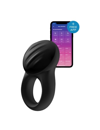 SATISFYER SIGNET RING VIBRATOR BLACK