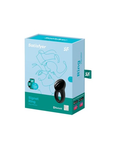 SATISFYER SIGNET RING VIBRATOR BLACK