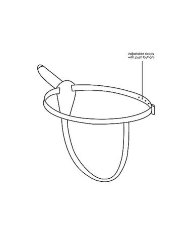 Vibrating Silicone Strap-On - Adjustabl