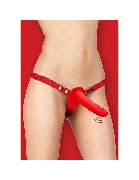 Vibrating Silicone Strap-On - Adjustabl