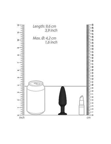 Cone-Shaped Diamond Butt Plug - Black