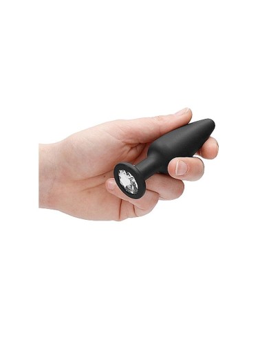 Cone-Shaped Diamond Butt Plug - Black