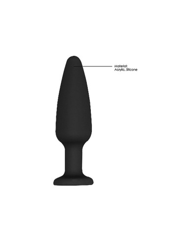 Cone-Shaped Diamond Butt Plug - Black