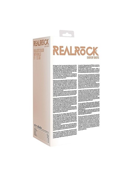 Realistic Dildo With Balls - 23 cm-Flesh