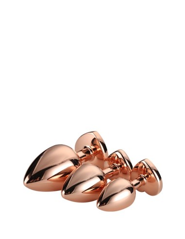 GLEAMING LOVE ROSE GOLD PLUG SET