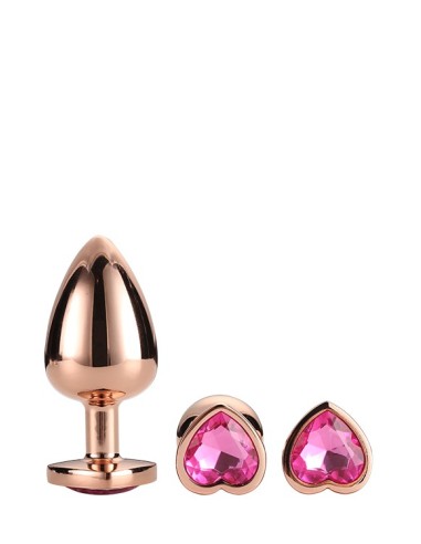 GLEAMING LOVE ROSE GOLD PLUG SET