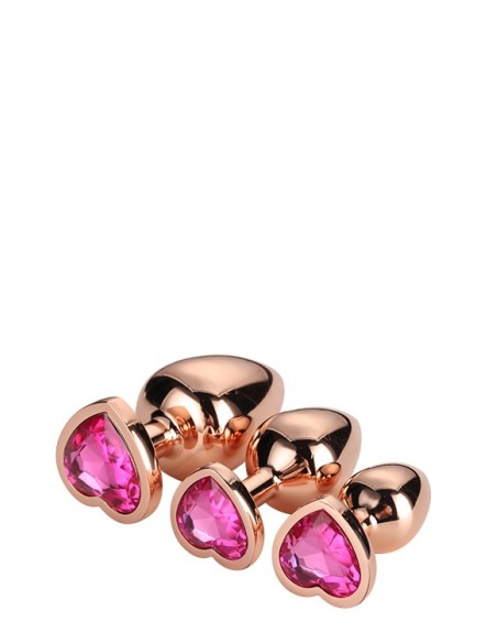 GLEAMING LOVE ROSE GOLD PLUG SET