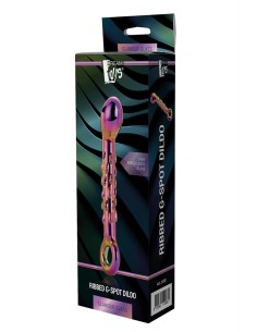 GLAMOUR GLASS RIBBED G-SPOT DILDO