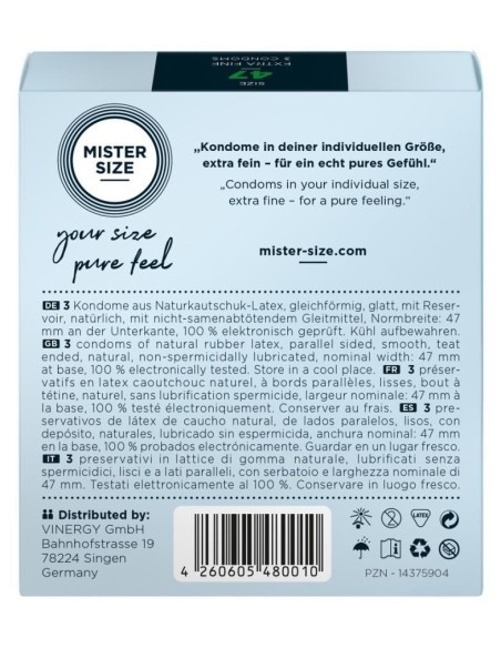 Mister Size 47mm pack of 3