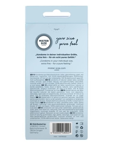 Mister Size 47mm pack of 10