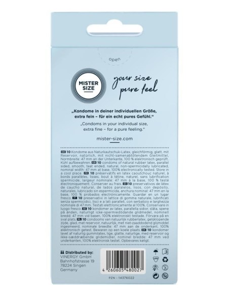 Mister Size 47mm pack of 10