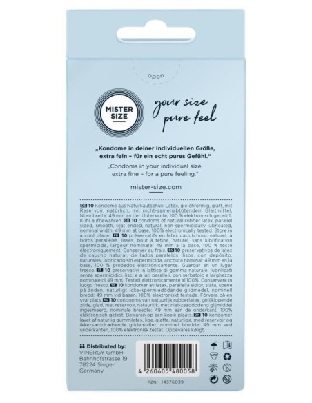 Mister Size 49mm pack of 10