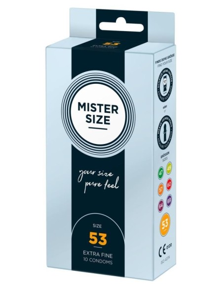 Mister Size 53mm pack of 10