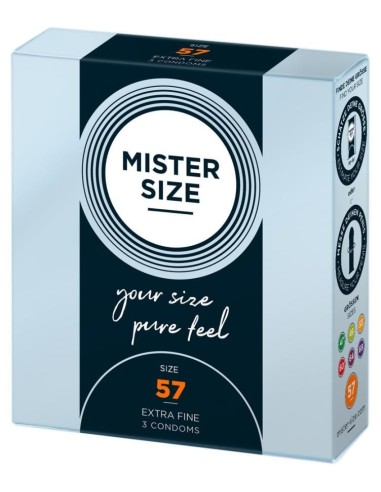 Mister Size 57mm pack of 3
