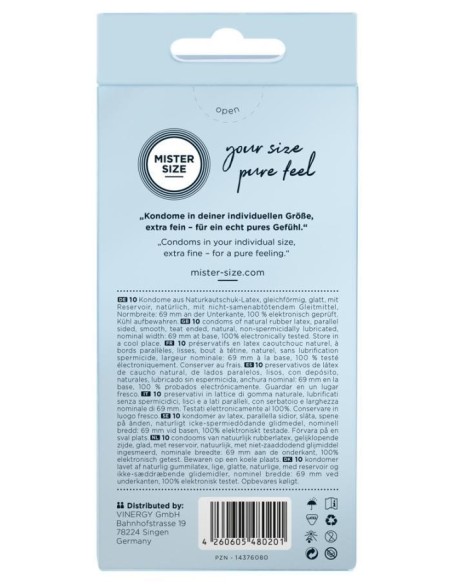 Mister Size 69mm pack of 10