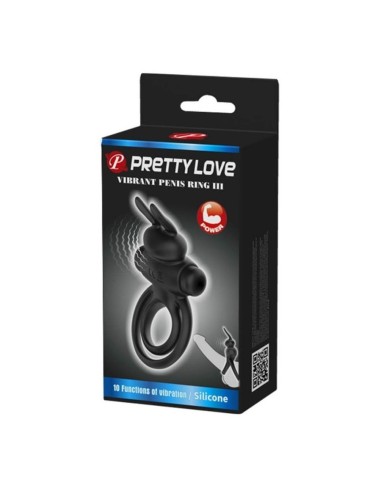 Pretty Love Vibrant Penis Ring III Black
