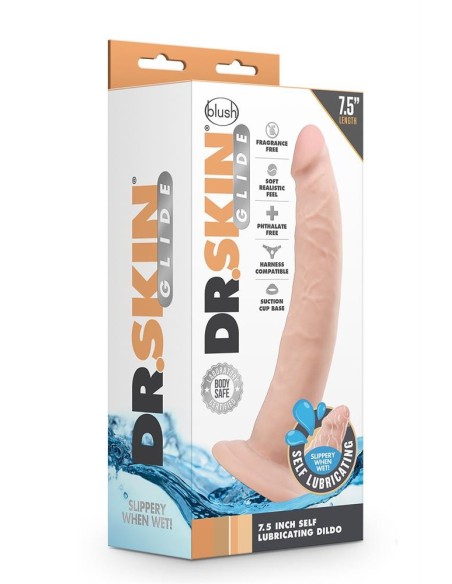 DR. SKIN 7 INCH SELF LUBRICATING DILDO