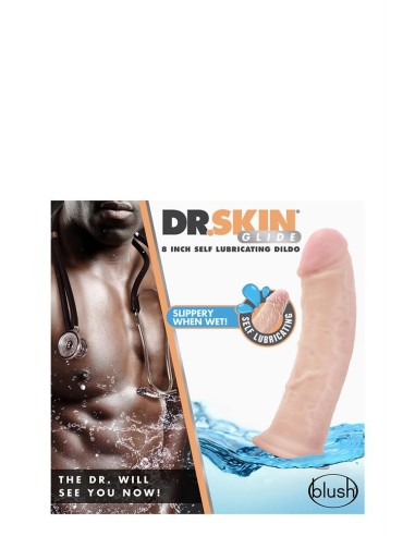 DR. SKIN 8 INCH SELF LUBRICATING DILDO