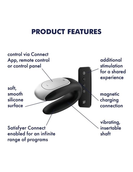 SATISFYER DOUBLE FUN BLACK