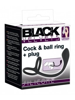 Black Velvets Cock + Ball ring