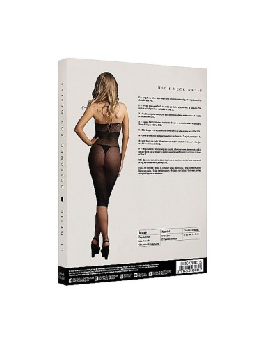 High neck dress - Black - O/S