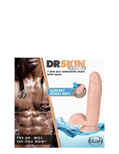 DR. SKIN 7 INCH SELF LUBRICATING DILDO
