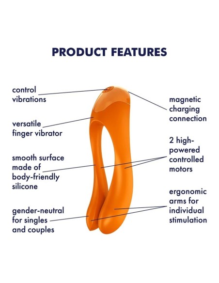 SATISFYER CANDY CANE - ORANGE