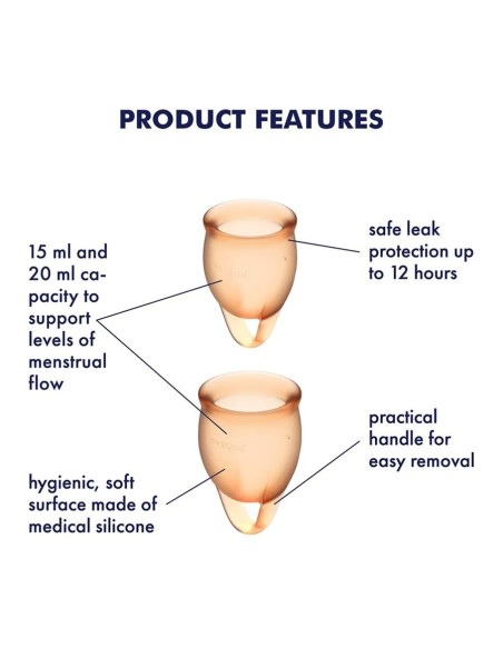 MENSTRUAL CUP FEEL CONFIDENT ORANGE