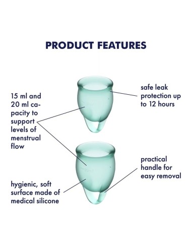 MENSTRUAL CUP FEEL CONFIDENT DARK GREEN