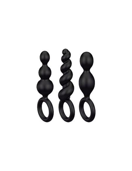 SATISFYER PLUGS SET - 3 pezzi BLACK