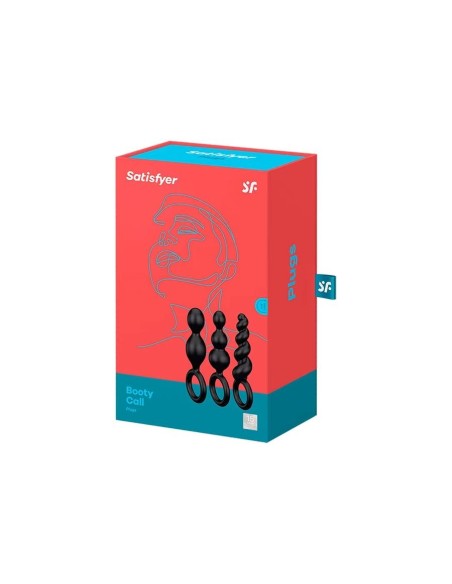 SATISFYER PLUGS SET - 3 pezzi BLACK