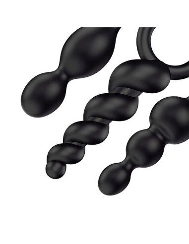 SATISFYER PLUGS SET - 3 pezzi BLACK